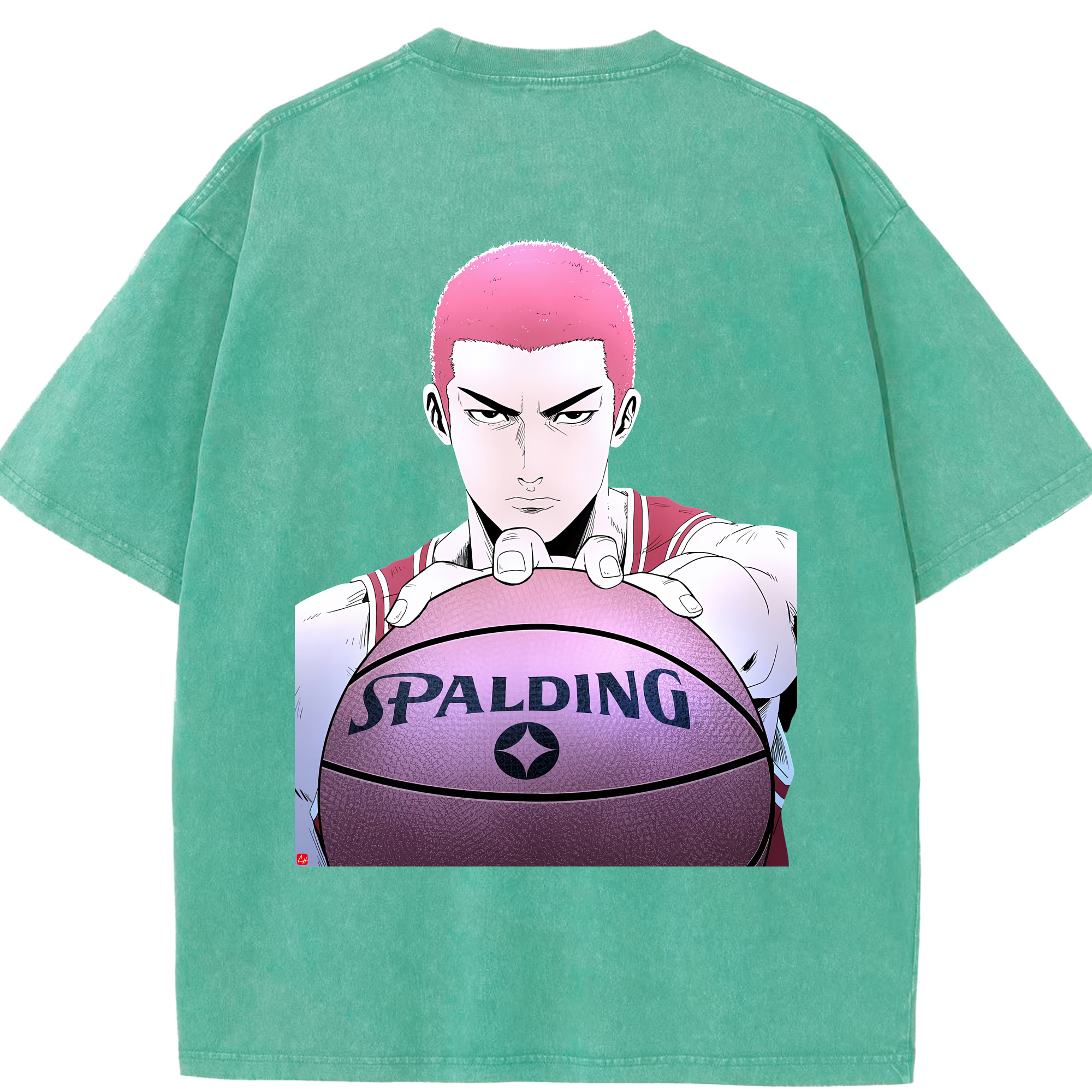 （画像用） SLAM DUNK／スラムダンク 綿100% ヴィンテージ風 半袖Tシャツ（背面プリント）